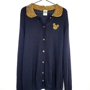 The Disney Catalog |  Vintage Cheetah Mickey Cardigan
